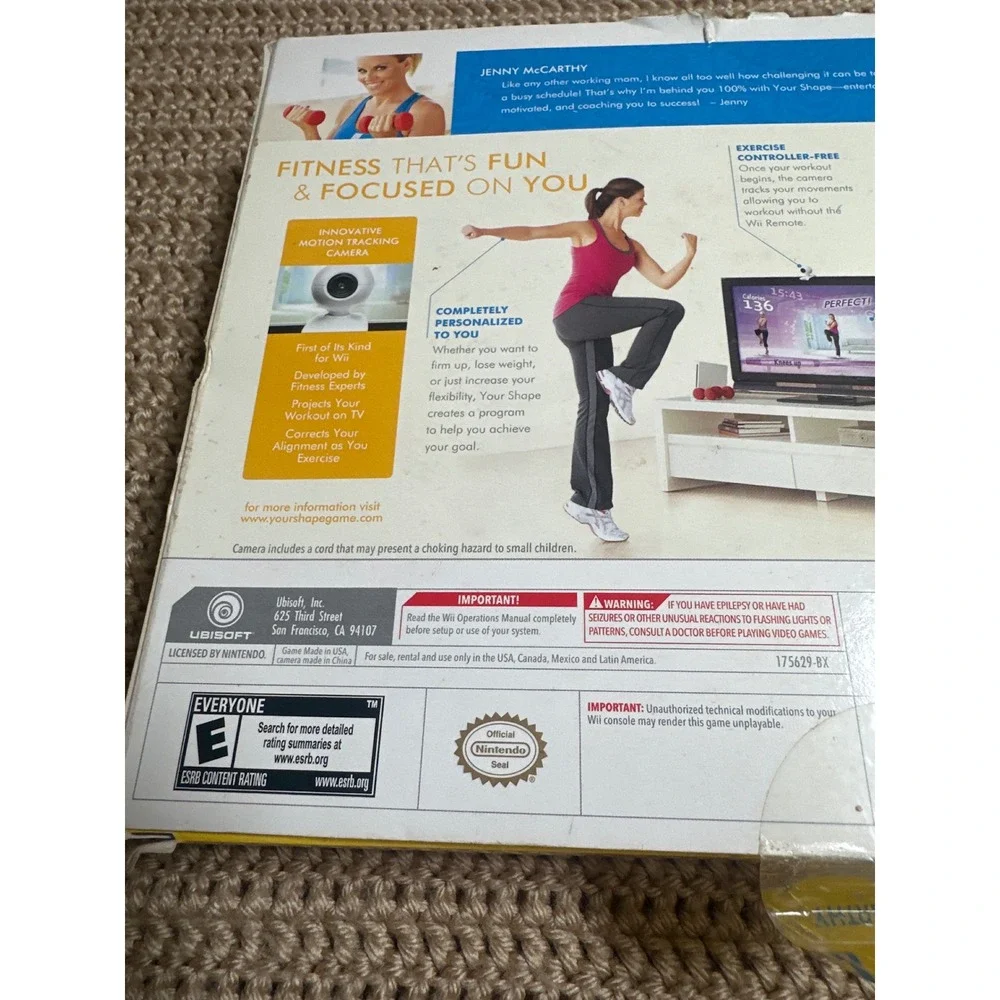 Nintendo Wii Your Shape Jenny McCarthy with Motion Tracking Camera New Sealed